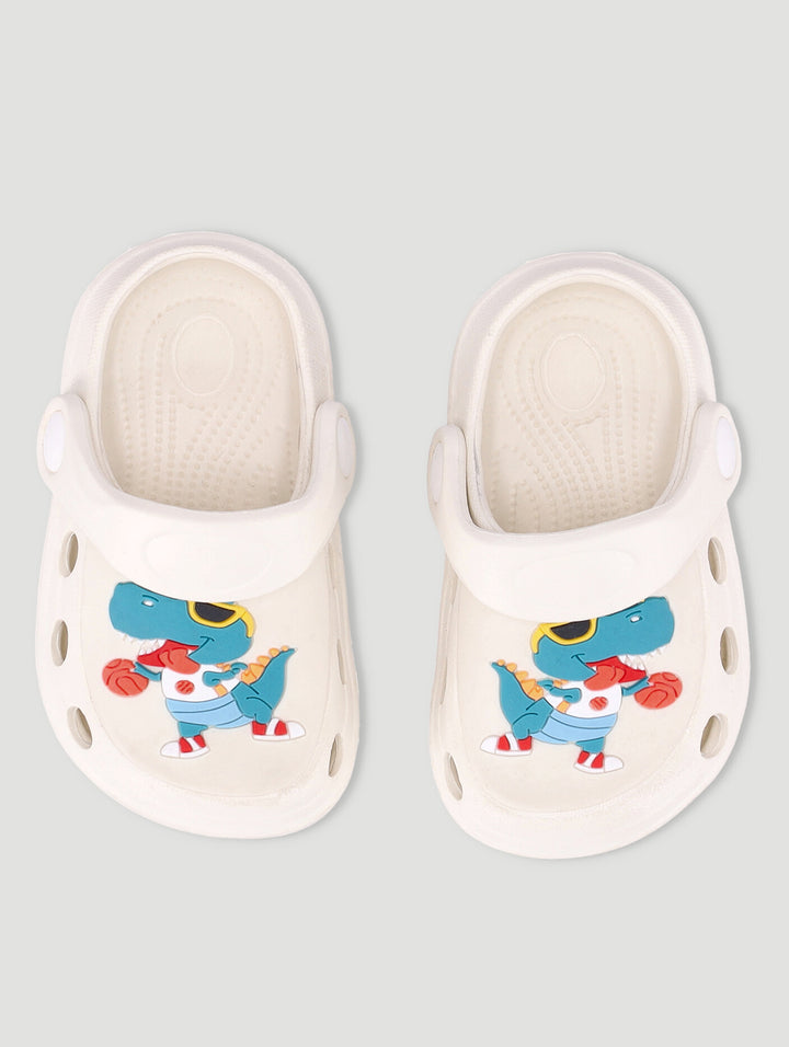 Baby Boys Dino Embossed Slip On - Cream