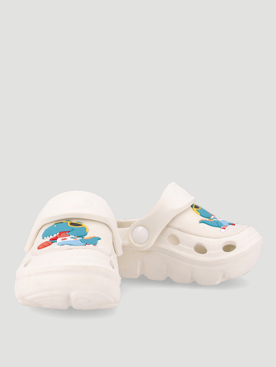 Baby Boys Dino Embossed Slip On - Cream