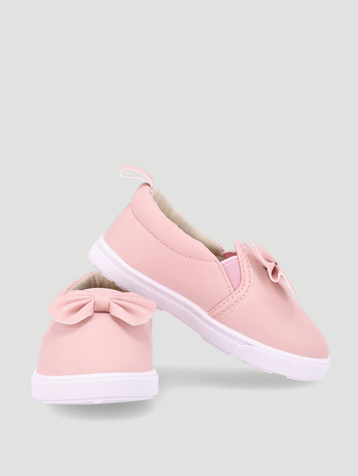 Baby Girls Bow Canvas Shoe - Pink