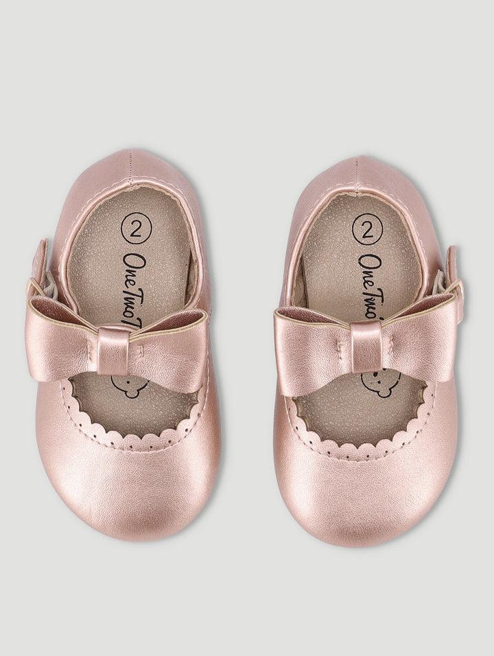 Baby Girls Bow Pumps - Gold