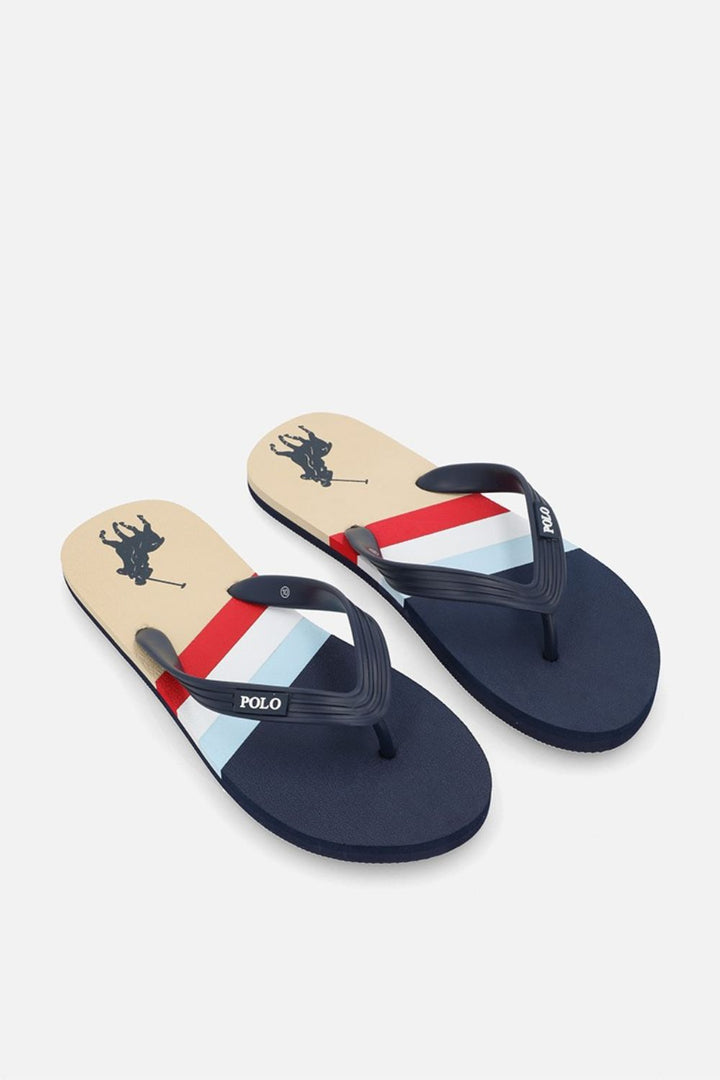 Colourblock Pony Stripe Flip Flop - Navy