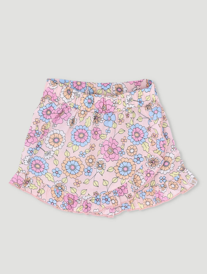 Pre-Girls Floral Cotton Skort