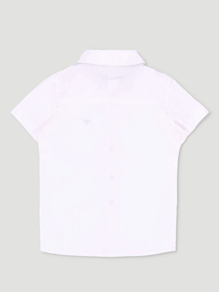 Pre-Boys Bow Tie Shirt - White