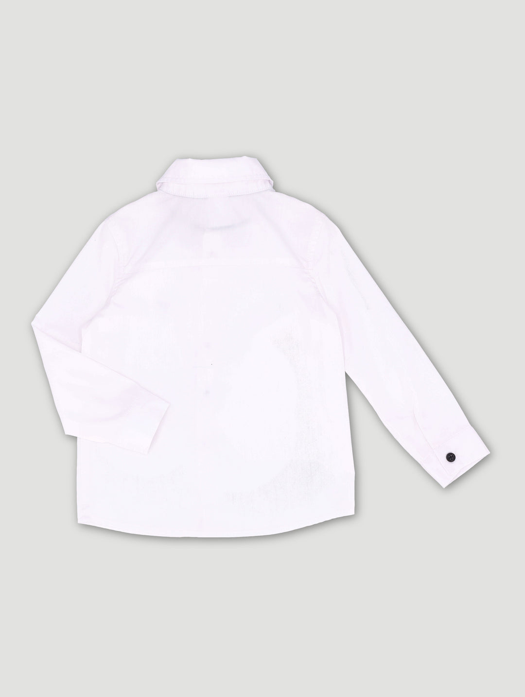 Pre-Boys Long Sleeve Bow Tie Shirt - White