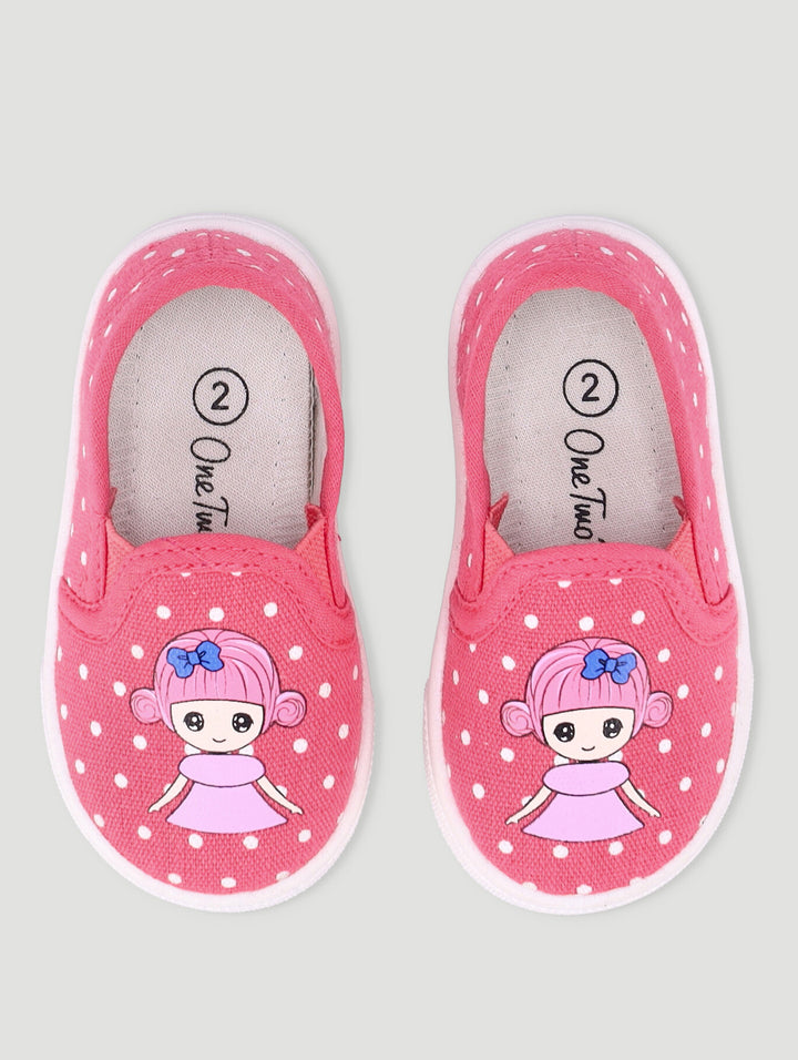 Baby Girls Printed Canvas Shoe - Pink