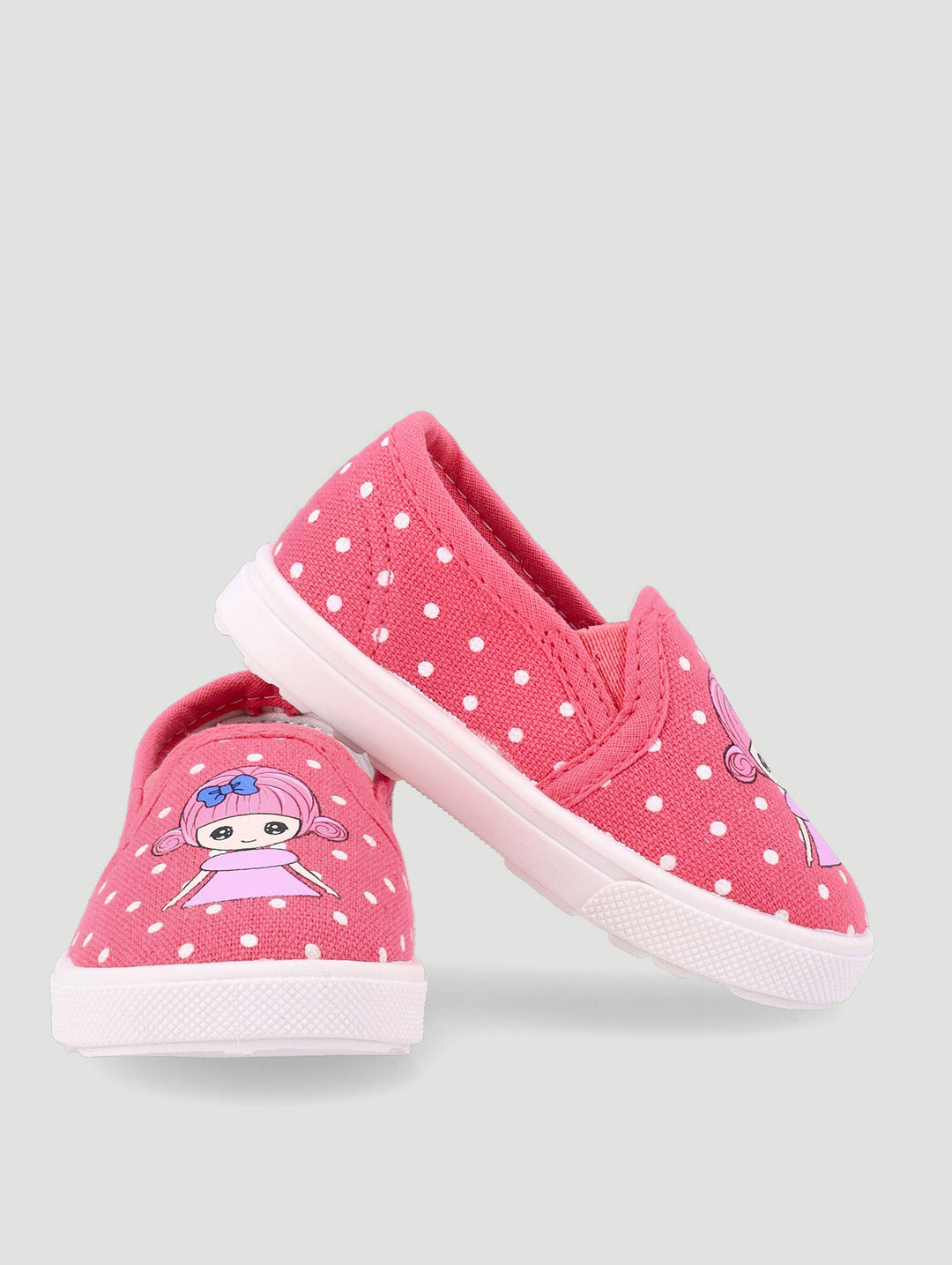 Baby Girls Printed Canvas Shoe - Pink