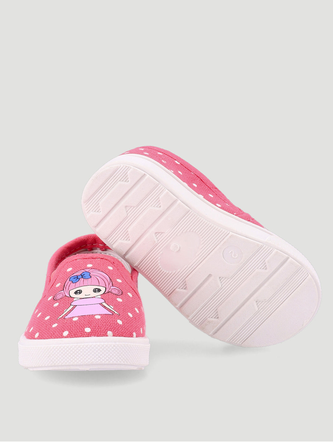 Baby Girls Printed Canvas Shoe - Pink