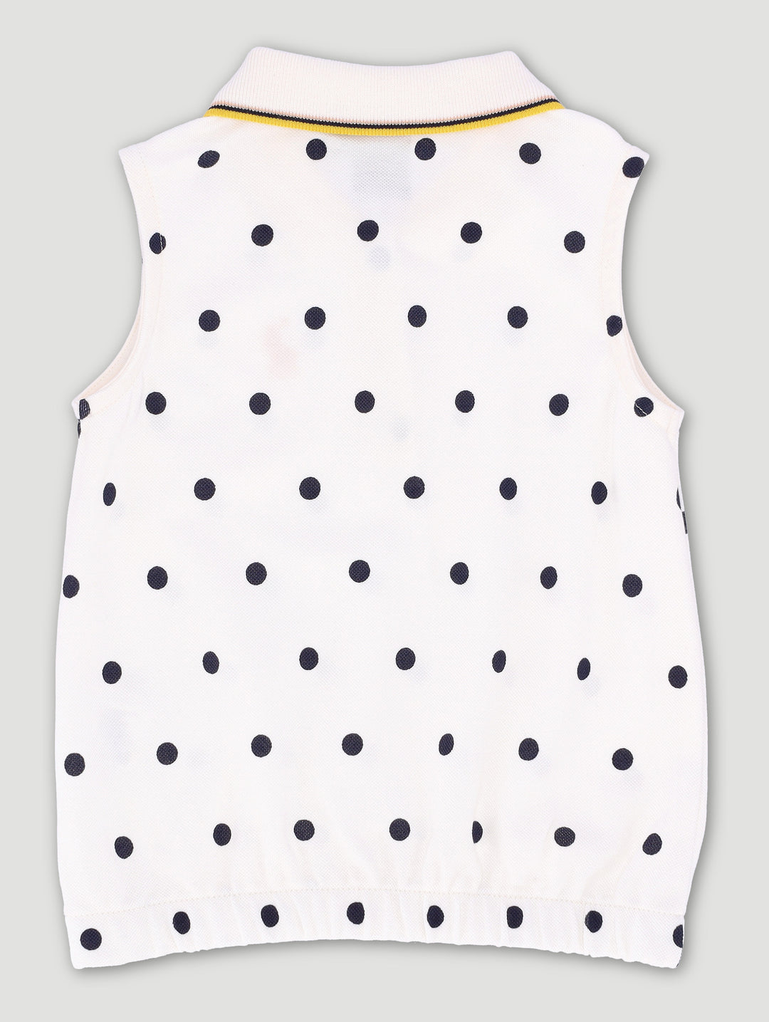 Pre-Girl Sellie Polka Dot Sleeveless Golfer - Off White