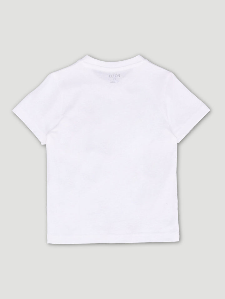 Pre-Boys Logan Crest Tee - White