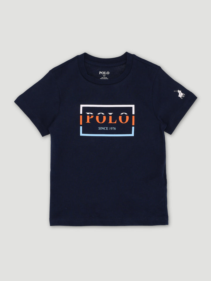 Pre-Boys Cooper Embossed Tee - Navy