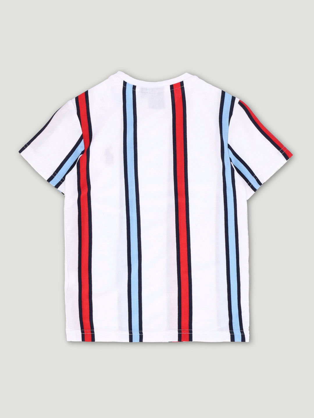 Pre-Boys Blake Striped Tee - White