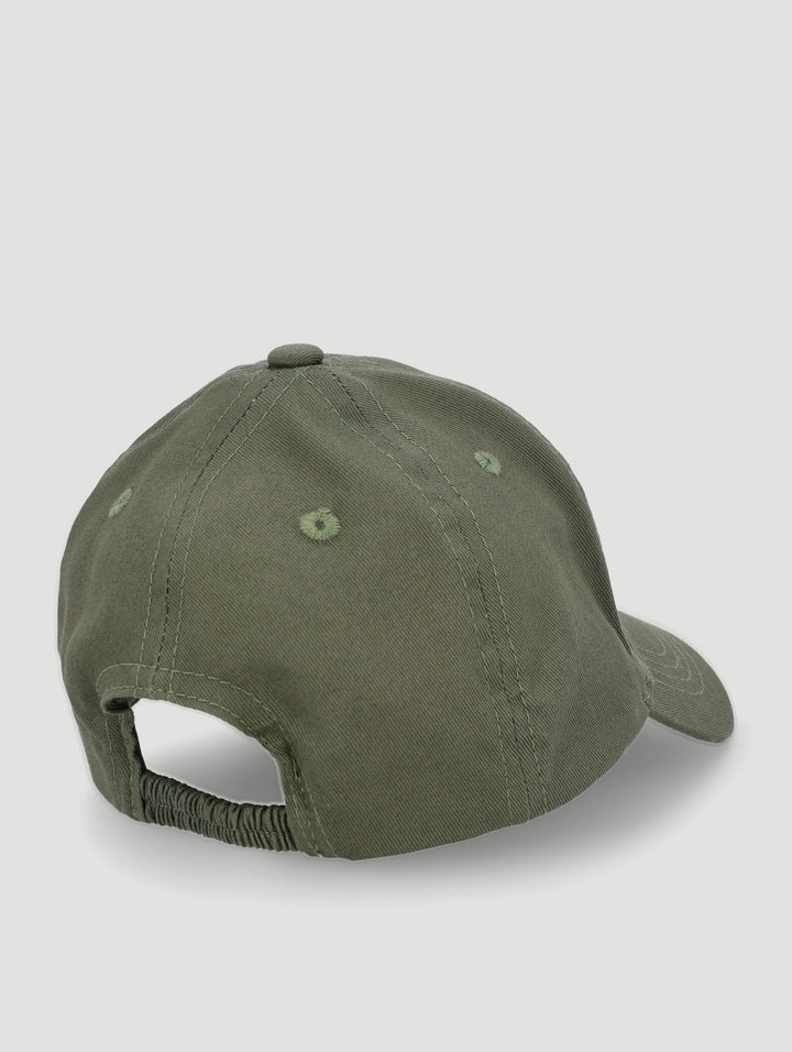 Baby Boys Dino Embroidered Peak Hat - Olive