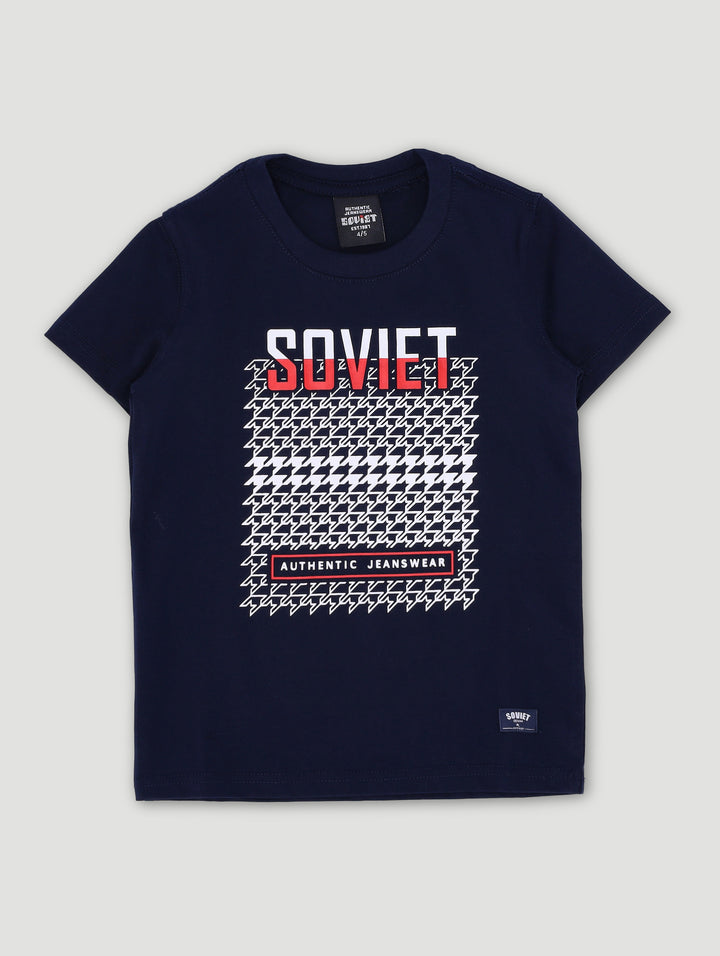 Pre-Boys Vivid Tee - Navy