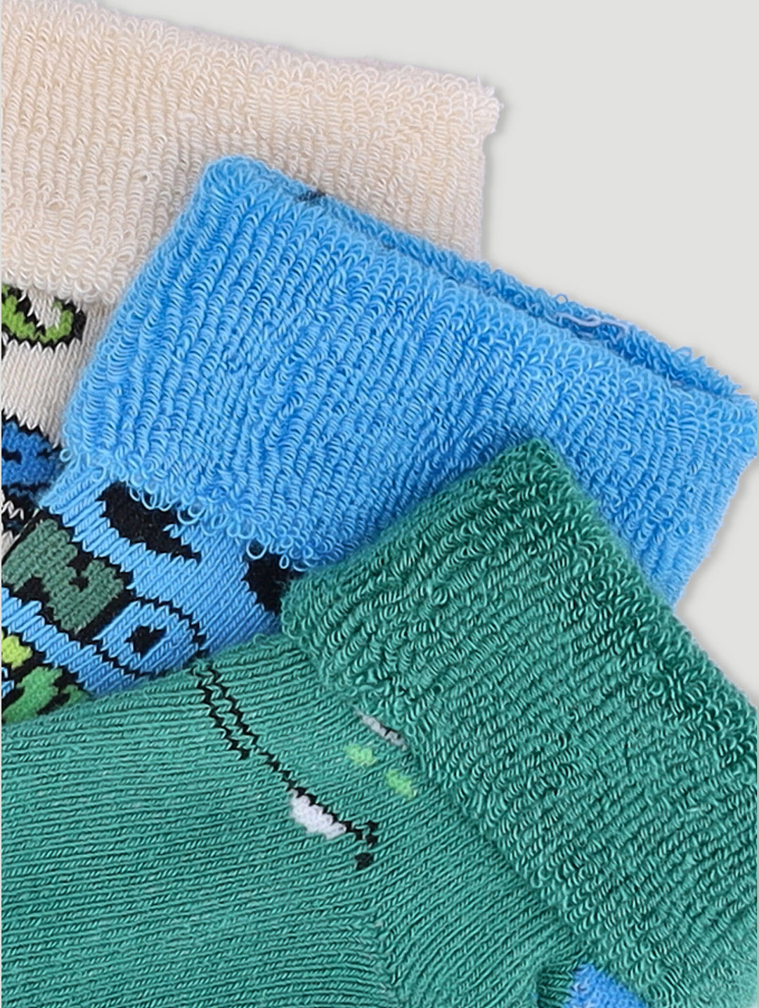 Baby Boys Dino Towelling Sock