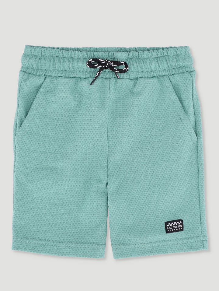 Pre-Boys Textured Shorts - Green