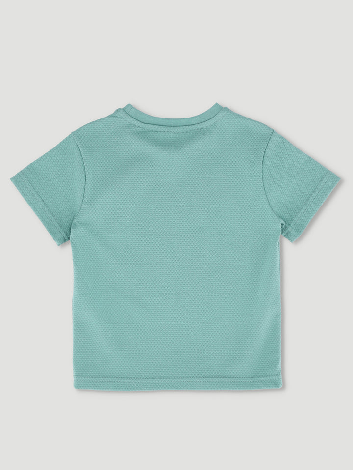 Pre-Boys Textured Crew Neck Tee - Green