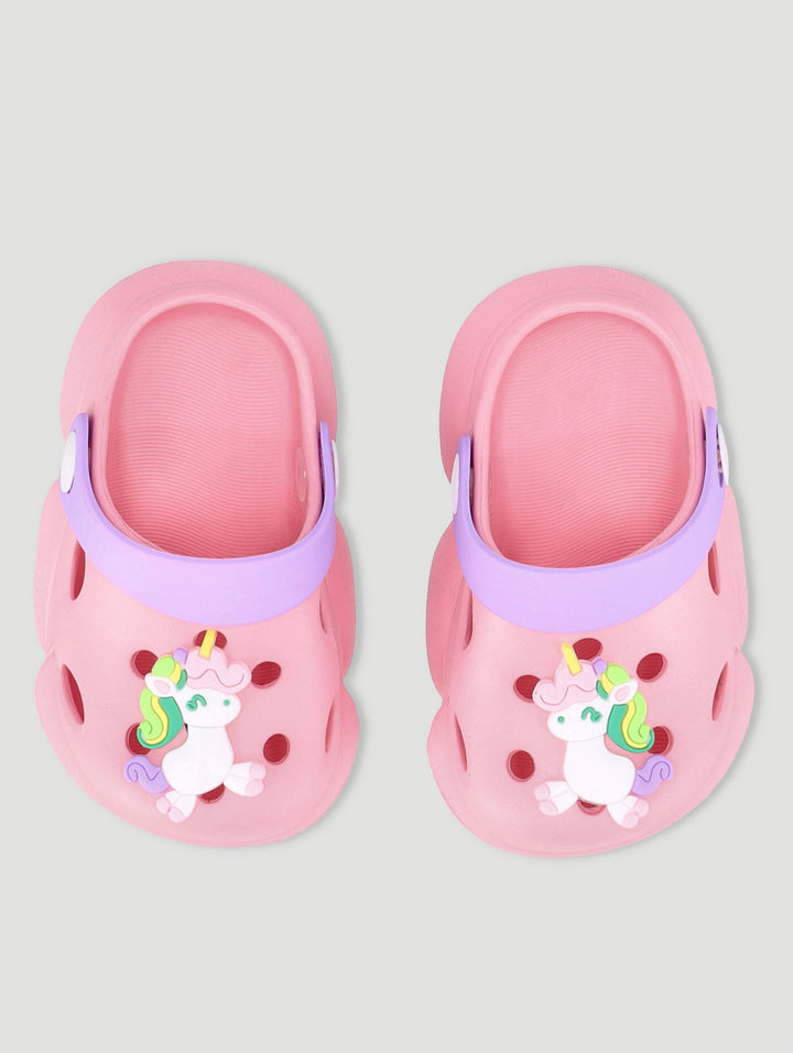 Baby Girls Unicorn Crocs - Pink