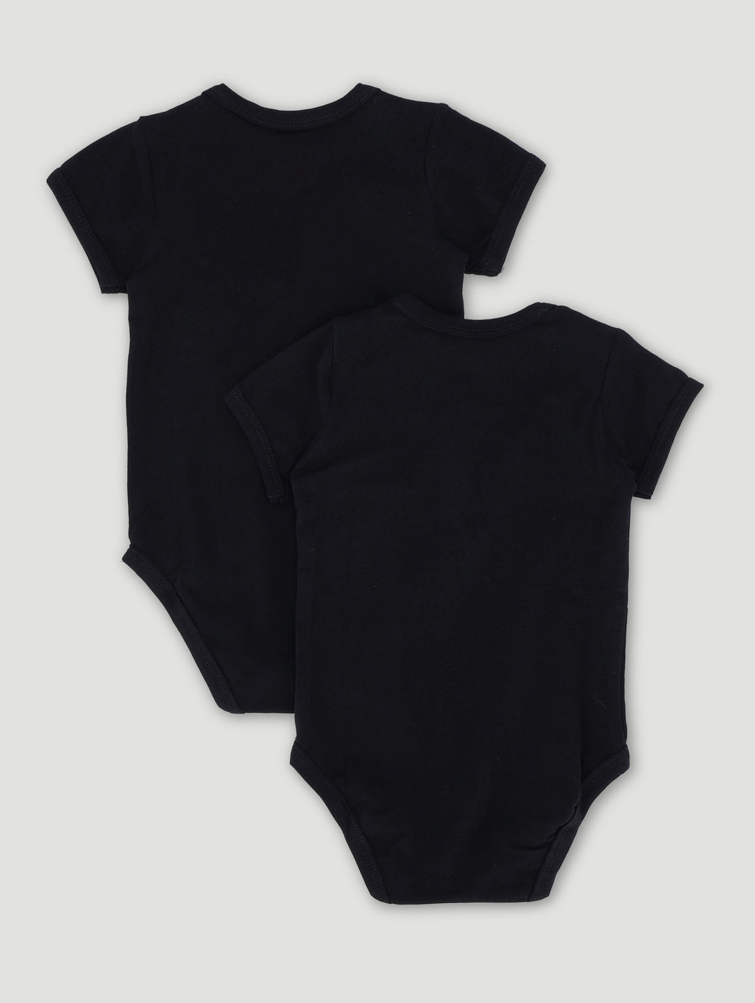 Baby Boys 2 Pack Short Sleeve Bodyvest - Black