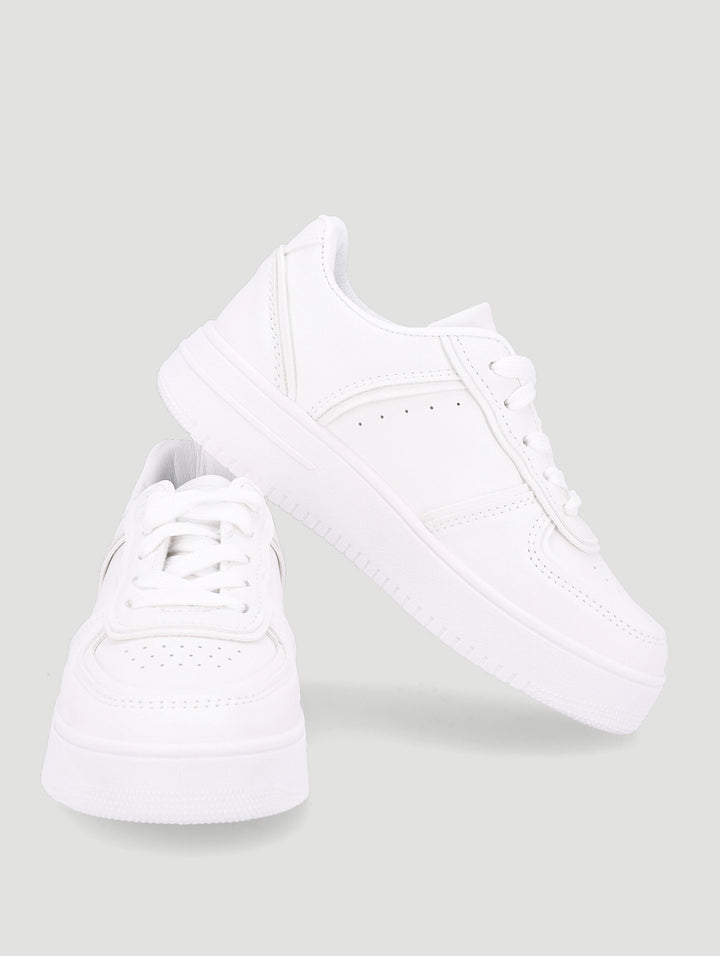 Girls Addison Mono Sneaker - White