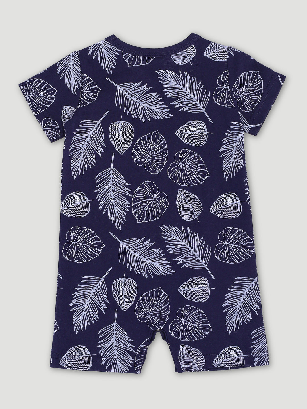 Baby Boys Leafy Romper - Navy