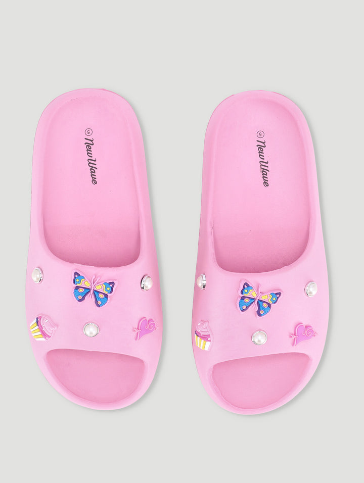 Girls Moulded Slide - Pink