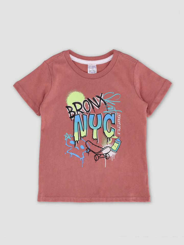 Pre-Boys Graffiti Tee - Mahogany