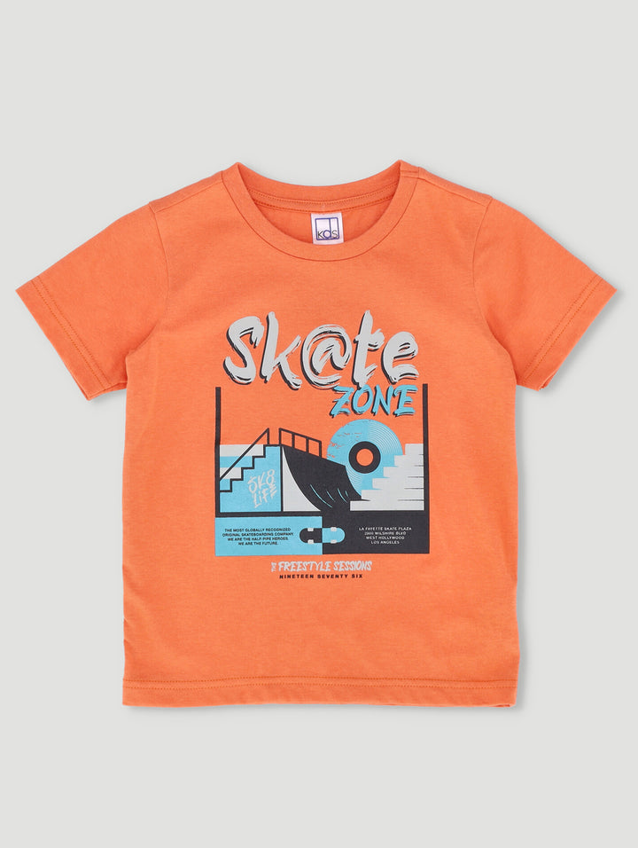 Pre-Boys Skate Tee - Light Orange