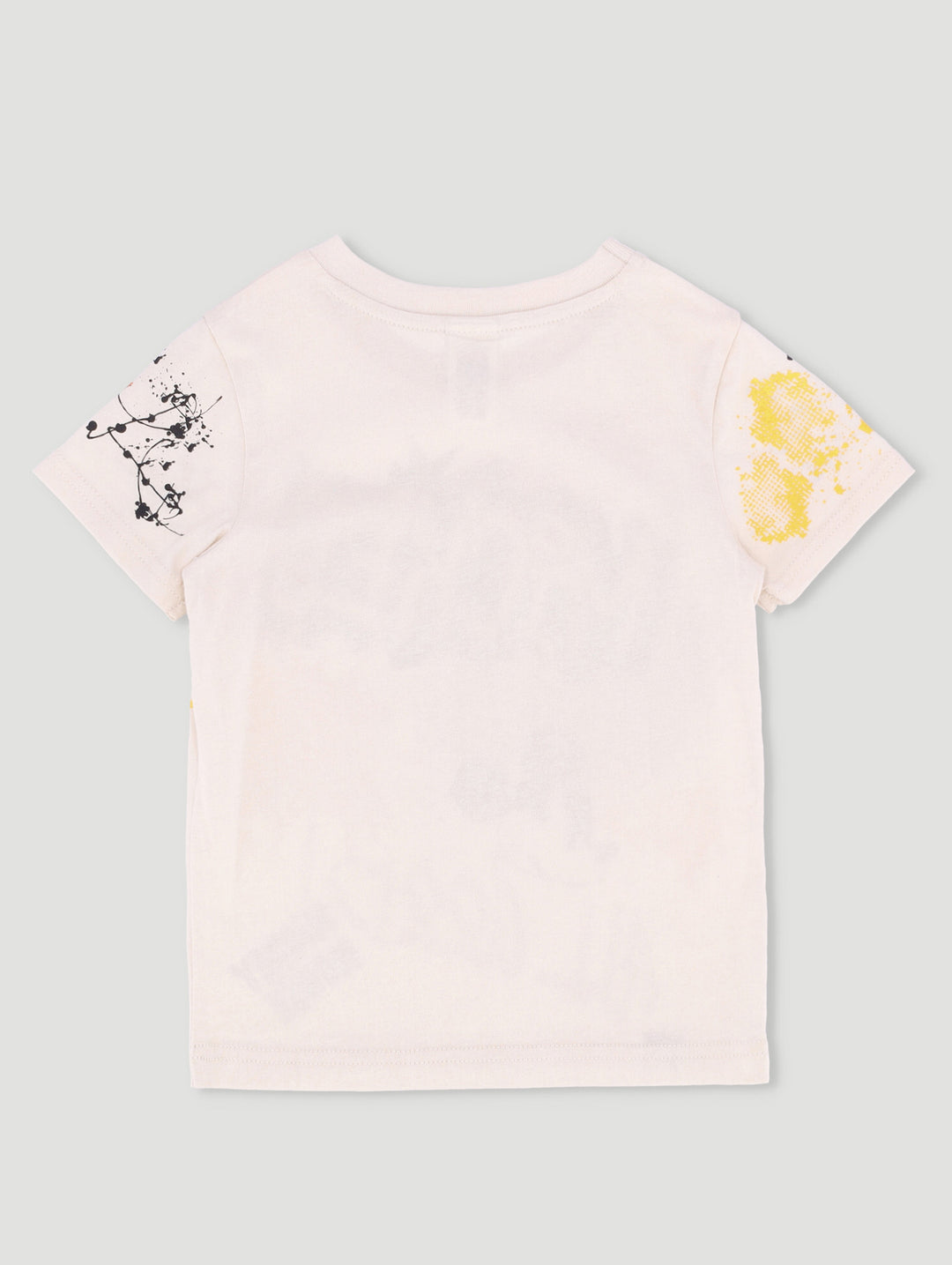 Pre-Boys Mickey Graffiti Tee - Light Stone