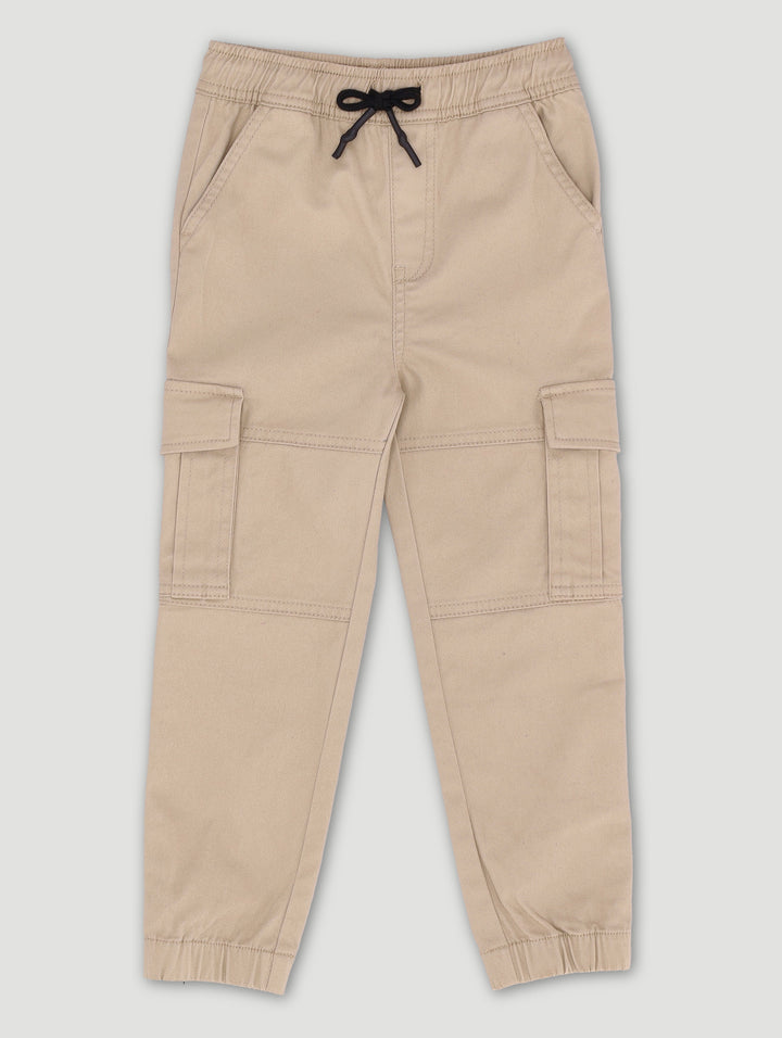 Pre-Boys Twill Cargo Jogger - Stone