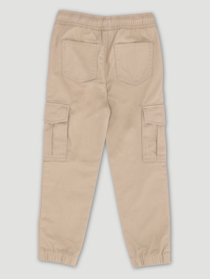 Pre-Boys Twill Cargo Jogger - Stone