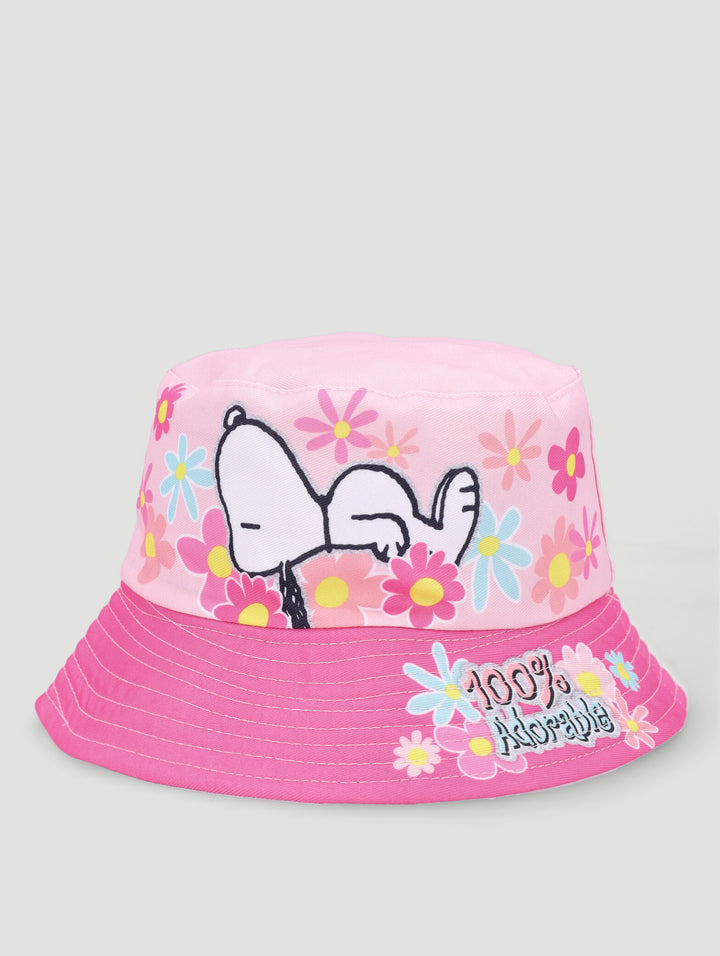 Pre-Girls Snoopy Bucket Hat - Pink