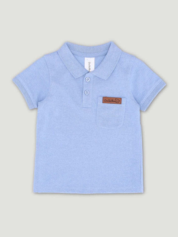 Baby Boys PU Badge Golfer - Blue