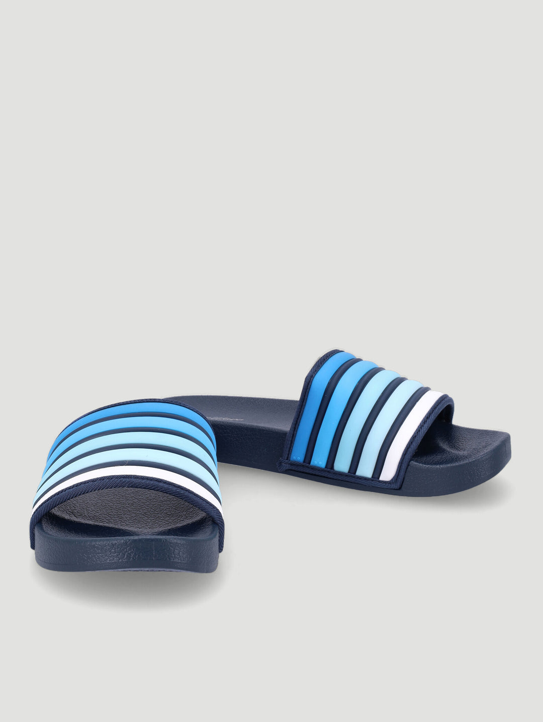 Boys Striped Pool Slide-Navy