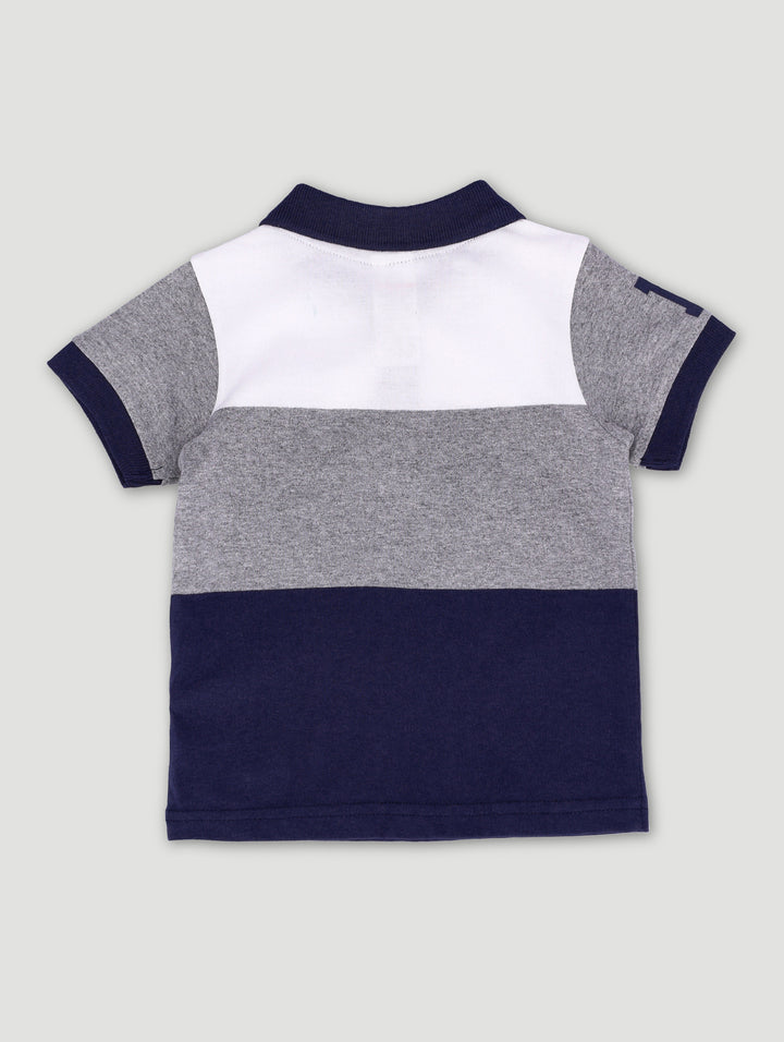 Baby Boys Colour Block Golfer - Navy