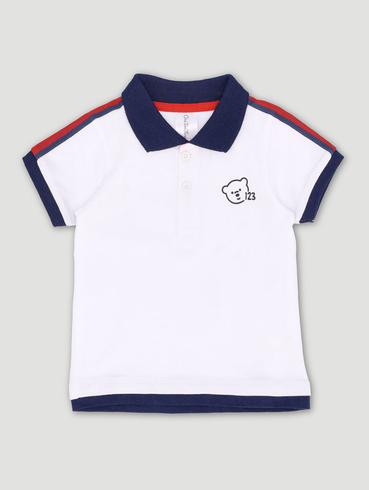 Baby Boys Bear Golfer - White