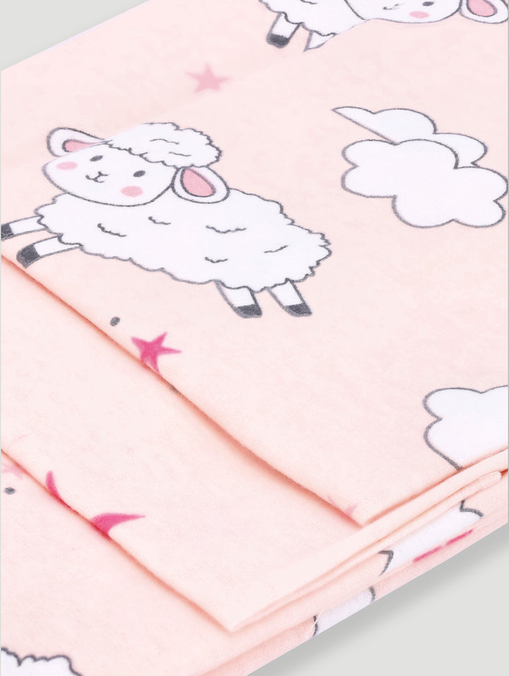 Baby Girls 2 Pack Lamb & Clouds  Receiver - Pink