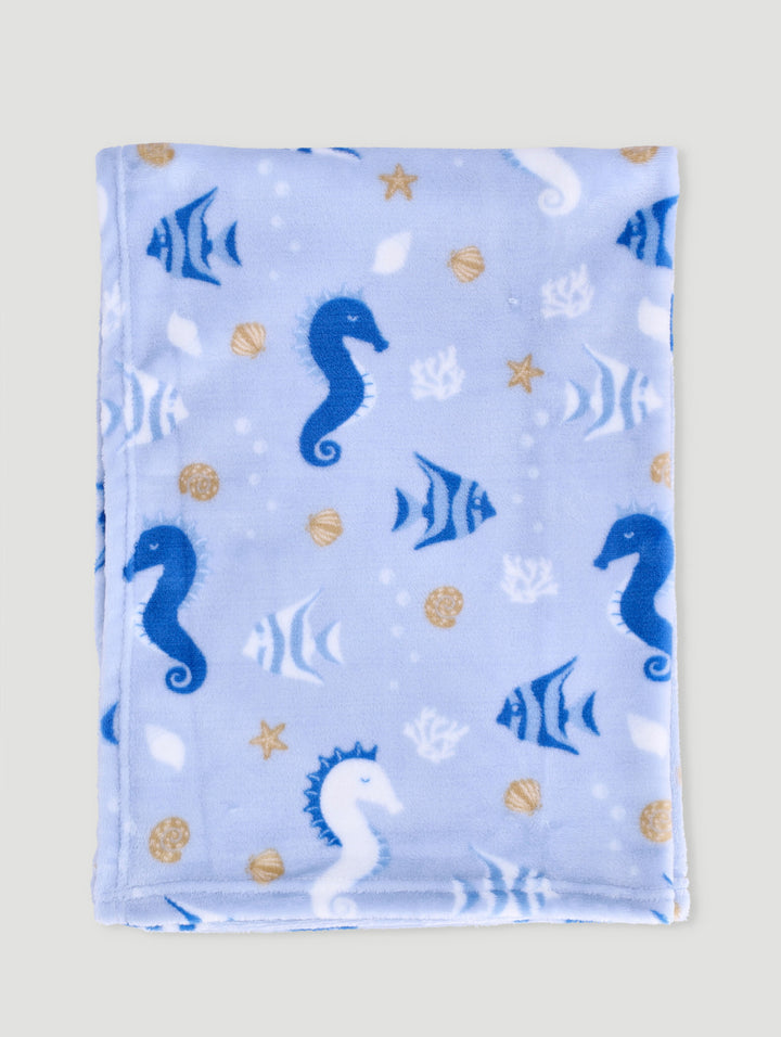 Baby Boys Aquarium Blanket - Blue