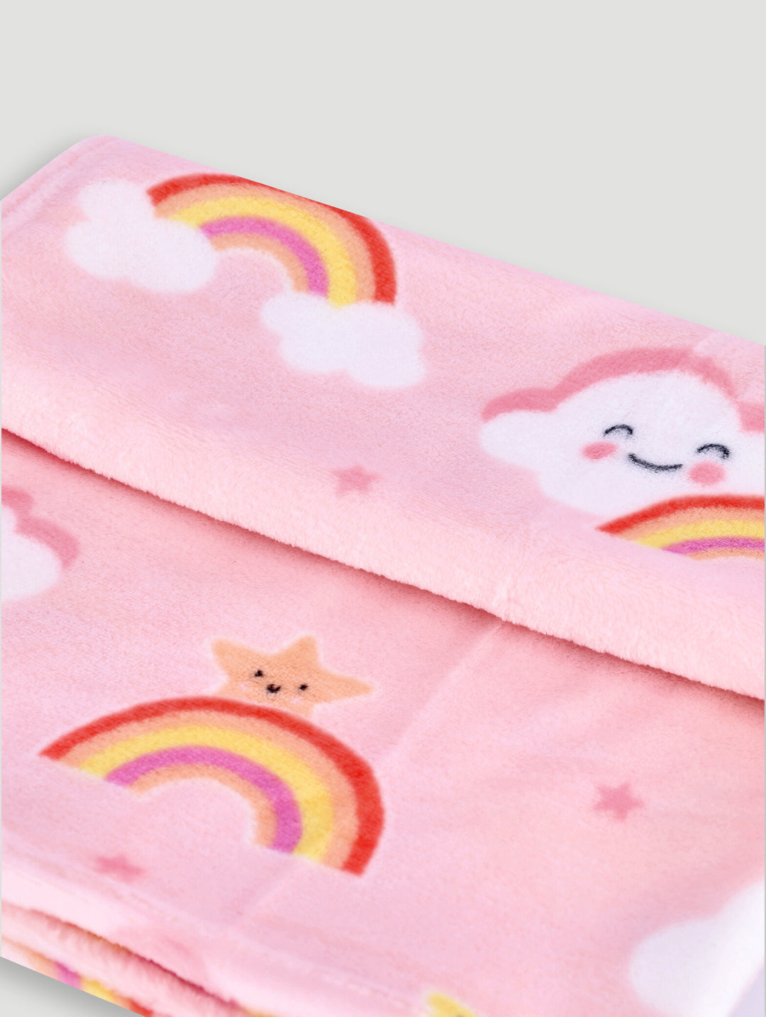 Baby Girls Rainbow Cloud Blanket - Pink