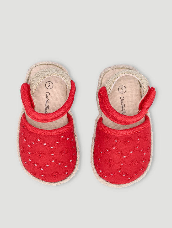 Baby Girls Espadrille Sandal - Red