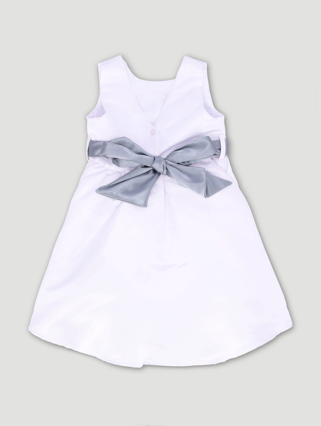 Pre-Girls Satin Graduation Dress - White