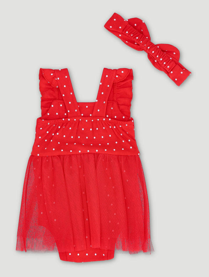 Baby Girls Christmas Body Vest - Red