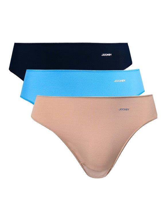 3 Pack Hicut Panties - Beige/Blue/Navy