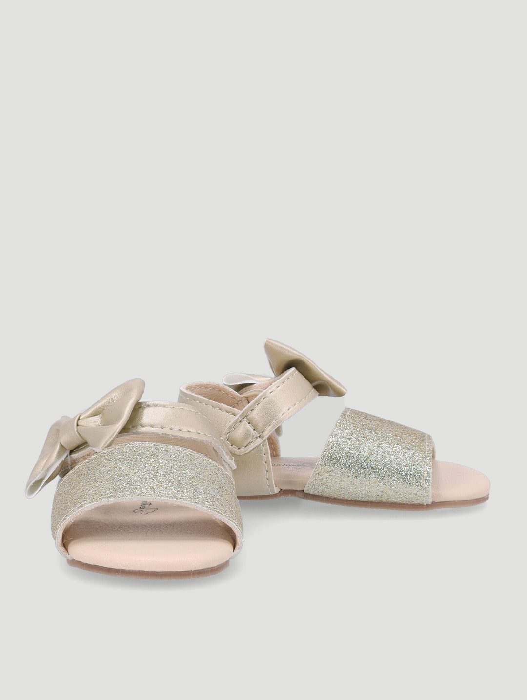 Baby Girls Glitter Bow Sandal - Gold