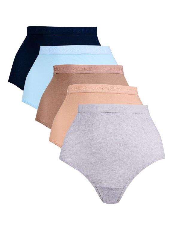 5 Pack Cotton Plain Brief Panties