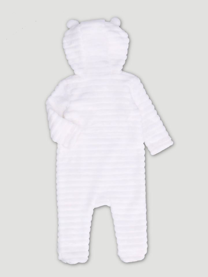 Baby Boys Embossed Sleepsuit - White