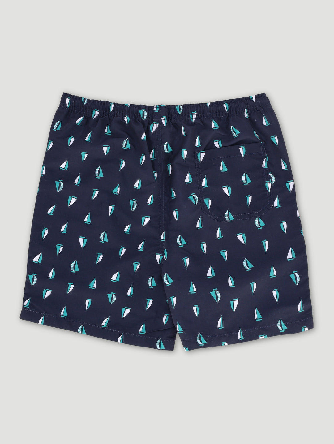 Boys Sail Boats Swim Shorts - Navy