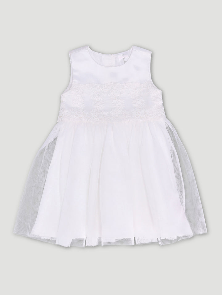 Baby Girls Anglaise Party Dress - White