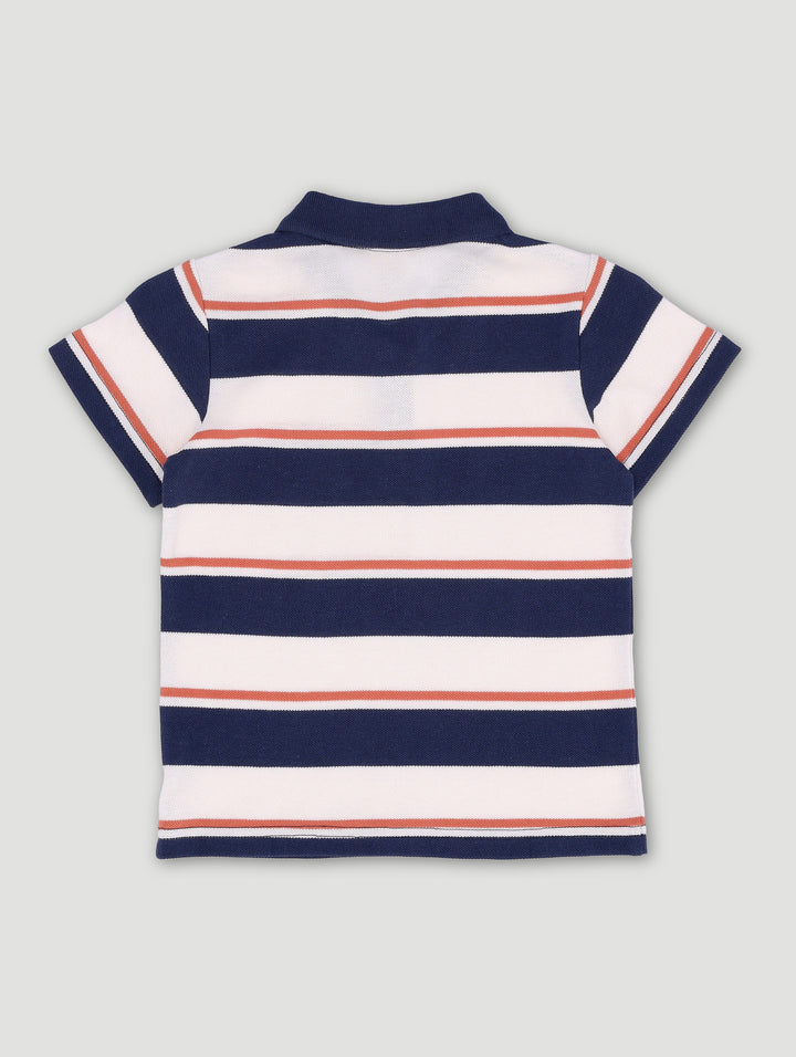 Pre-Boys Stripe Golfer - Navy