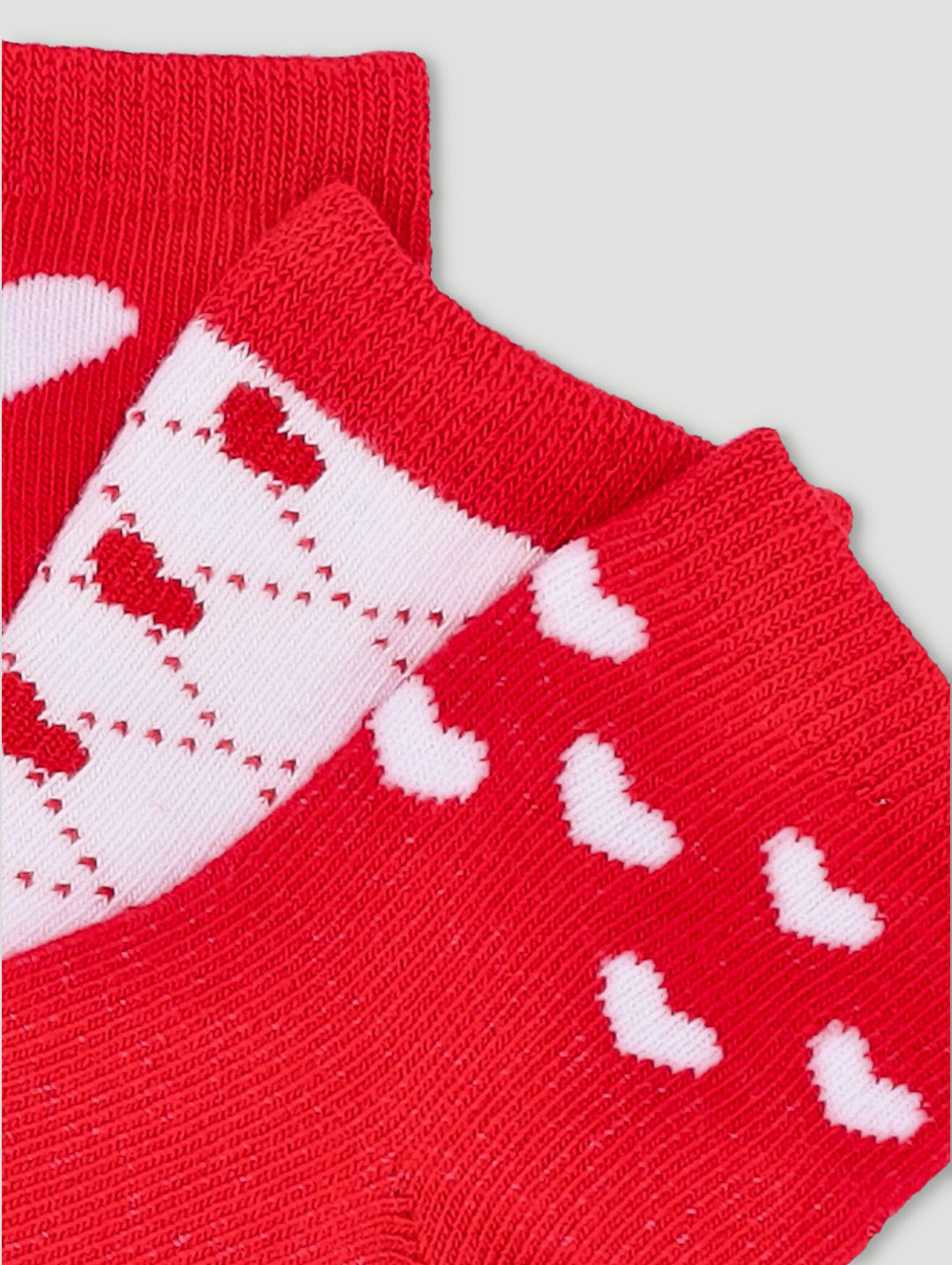 Baby Girls 3 Pack Heart Socks - Red