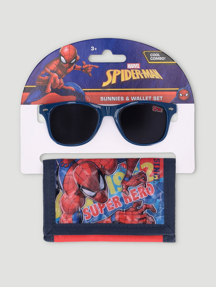 Pre-Boys Spiderman Wallet And Sunnies Set - Red